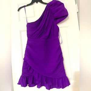 Express purple one shoulder dress
